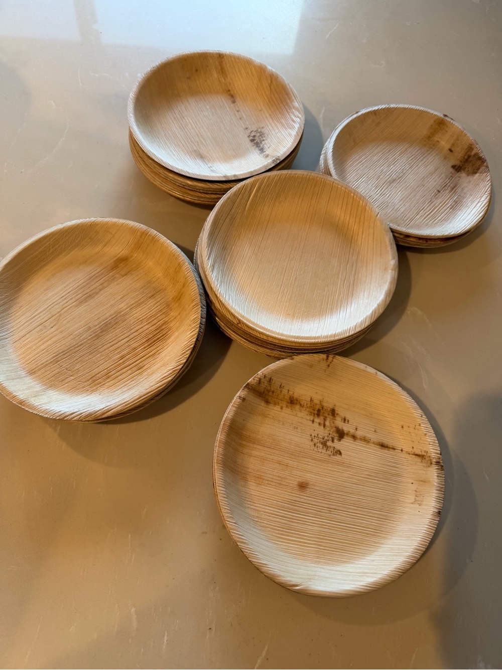 Natural Palm Leaf Small Plates – Eco-Friendly Disposable Dinnerware (Brown)🍾🎁🎊🎉